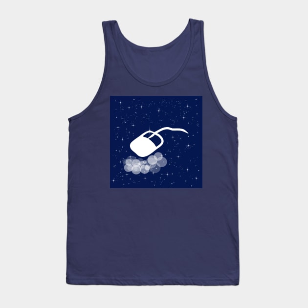 Computer mouse, cursor, device, manipulator, technology, light, universe, cosmos, galaxy, shine, concept Tank Top by grafinya